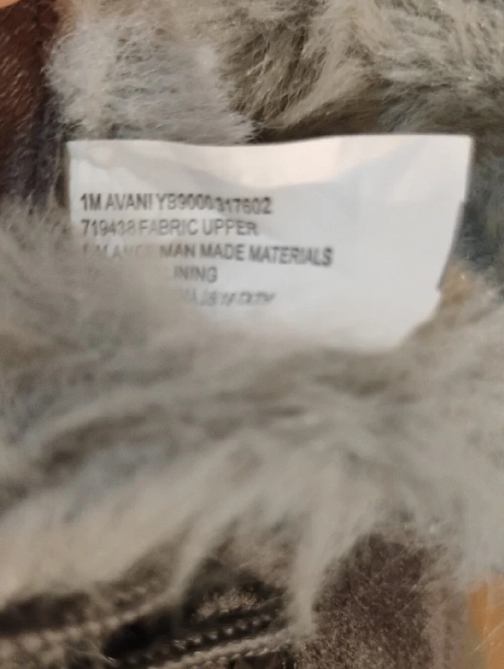 Girls 1M Rampage Gray Faux Suede Mid-Calf Winter Boots with Plush Fur Cuff